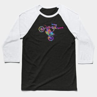 Motocross freestyle watercolor art Baseball T-Shirt